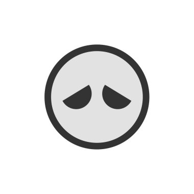 emoji düz simgesi, vektör illüstrasyonu 