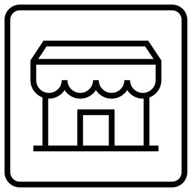 Dükkan. Web simgesi basit illüstrasyon