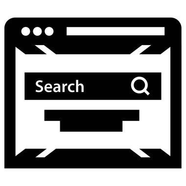 Tarayıcı. Web simgesi basit illüstrasyon