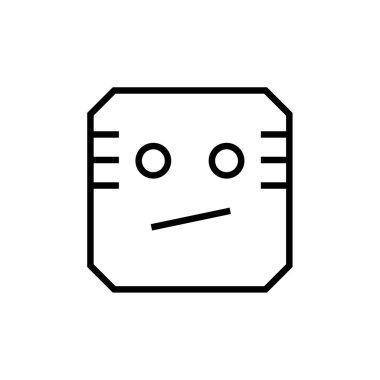 emoji düz simgesi, vektör illüstrasyonu 