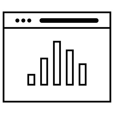 Analizler. Web simgesi basit illüstrasyon