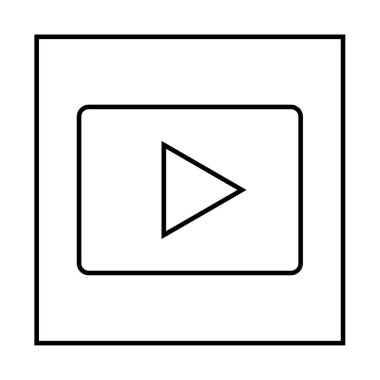 Video oynatıcı simge vektör illüstrasyon tasarımı çal