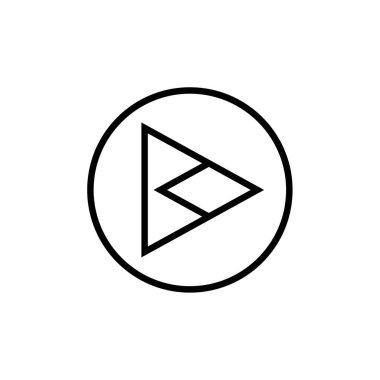 Sağ ok simgesi basit vektör illüstrasyonu 