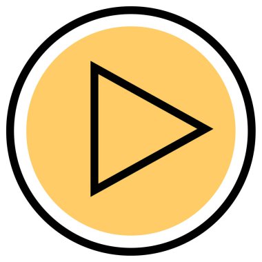 çalma düğmesi simgesi, vektör illüstrasyonu