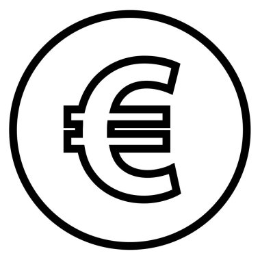 Euro para birimi simgesi. Vektör çizim