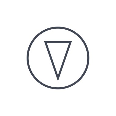 Üçgen aşağı soyut tasarım yaratıcı.