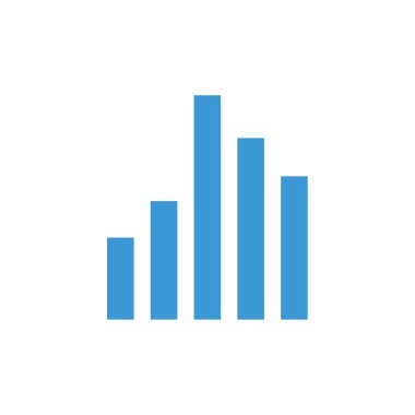 Pasta grafiği basit simgesi, vektör çizim