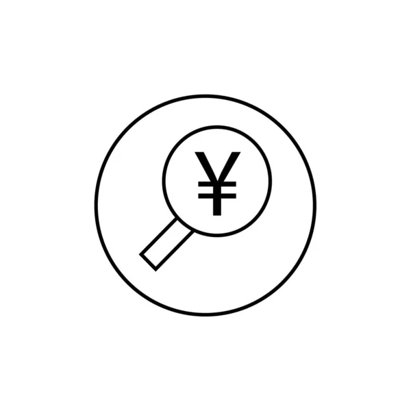 Magnifying Glass Dollar Symbol Icon Vector Illustration — Wektor stockowy