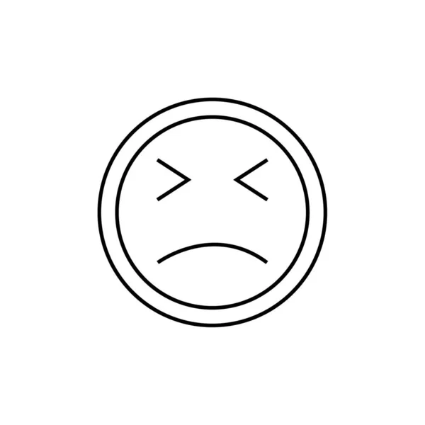 Emoji Platt Ikon Vektor Illustration — Stock vektor