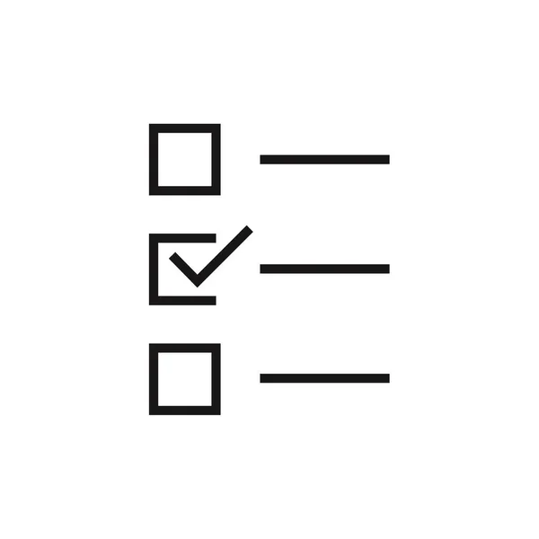 チェックリストアイコンベクトルは あなたのウェブやモバイルアプリのデザイン クリップボードのロゴのコンセプトのための白い背景に隔離 — ストックベクタ