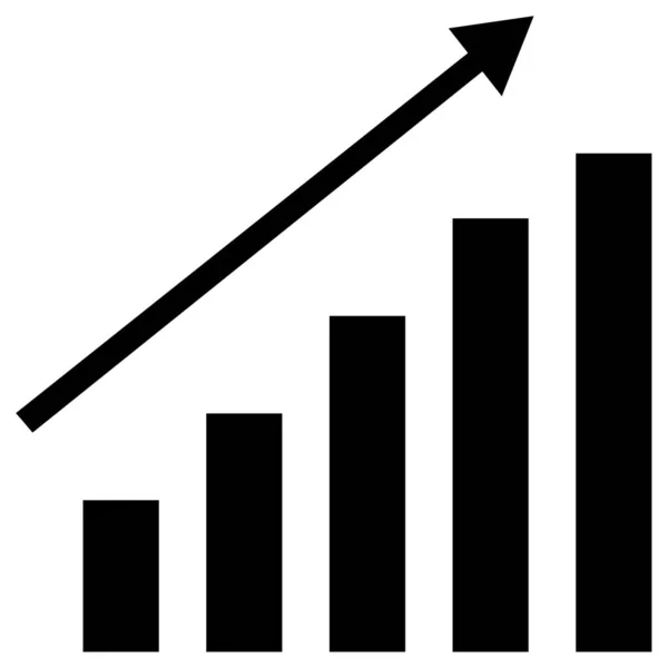 Datové Lišty Ekonomie Jednoduchá Ikona Vektorová Ilustrace — Stockový vektor