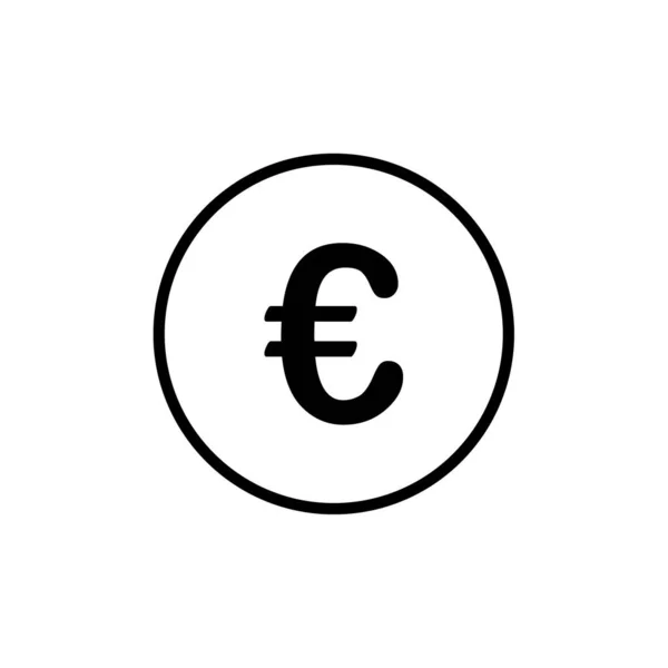 Icono Signo Euro Símbolo Moneda Estilo Diseño Plano — Vector de stock