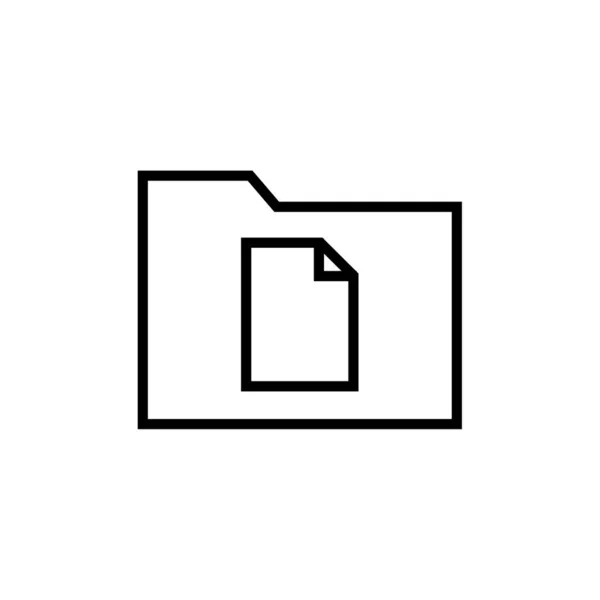 Vektor Ikon Berkas Folder Tanda Garis Tipis Ilustrasi Simbol Kontur - Stok Vektor