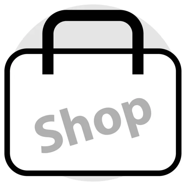 Einkaufstasche Einfache Illustration — Stockvektor