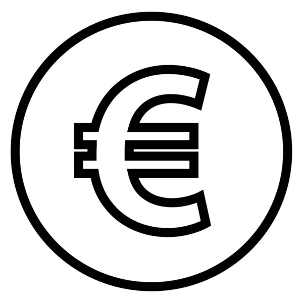 Иконка Валюты Евро Векторная Иллюстрация — стоковый вектор