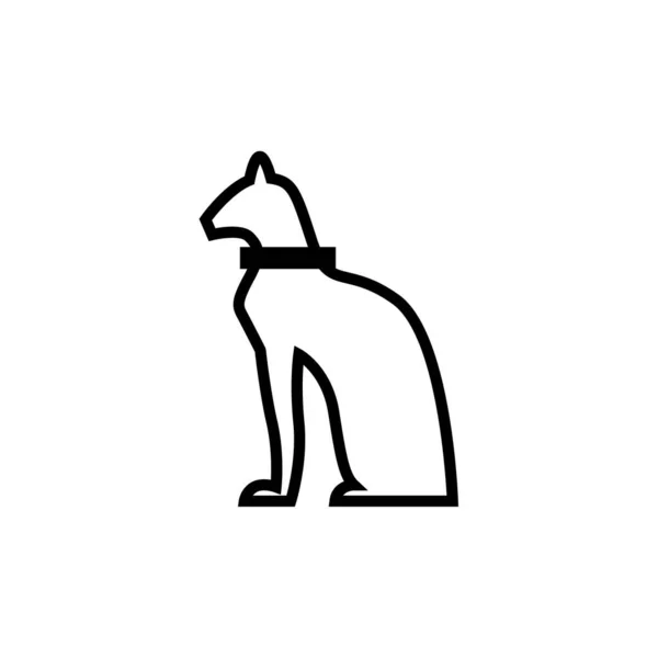 猫エジプト文化エジプトベクトル図 — ストックベクタ