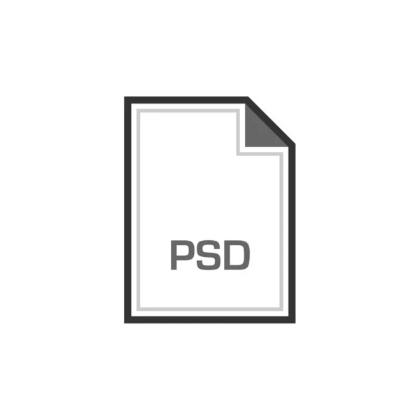 Psd Filformat Ikon Vektor Illustration Enkel Design — Stock vektor