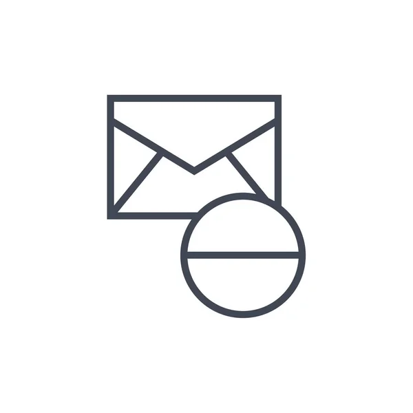 Message Email Icône Négative — Image vectorielle