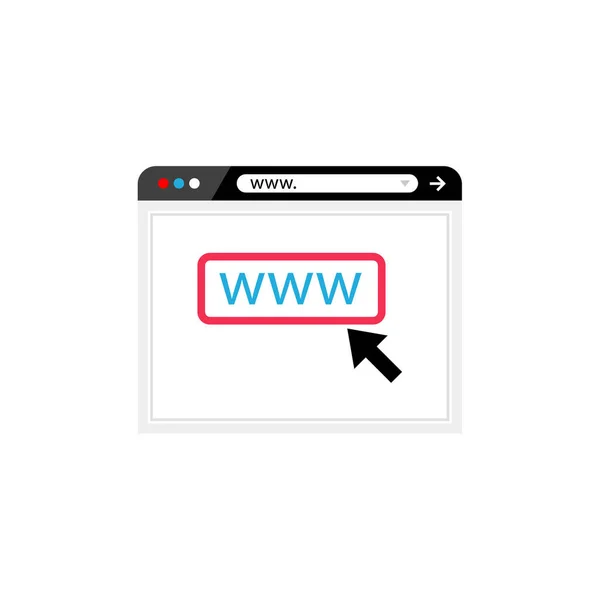 访问在线网页浏览器Internet Www鼠标 — 图库矢量图片