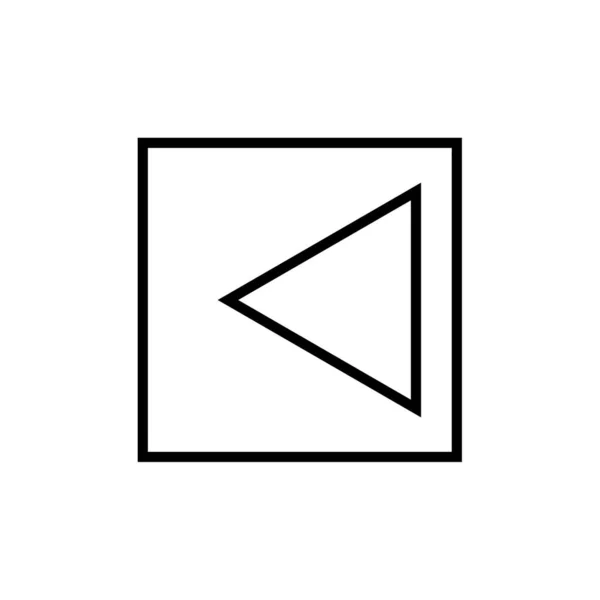 Back Left Arrow Abstract Creative — Stock Vector