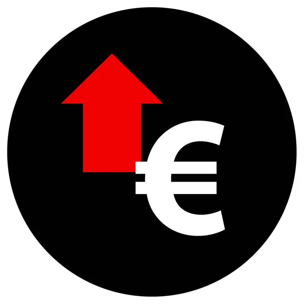Moneta Euro Stile Vettoriale Bicolore Simbolo Iconico Piatto Con Angoli — Vettoriale Stock