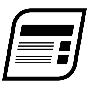 Gazete. Web simgesi basit illüstrasyon