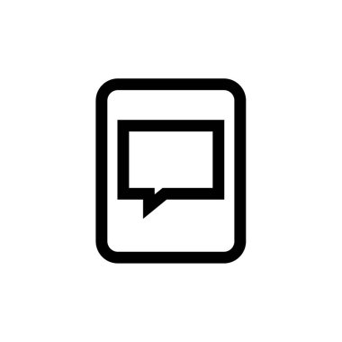 Web ve mobil uygulama tasarımınız için beyaz arkaplanda izole edilmiş sohbet simgesi vektörü, konuşma balonu logosu kavramı