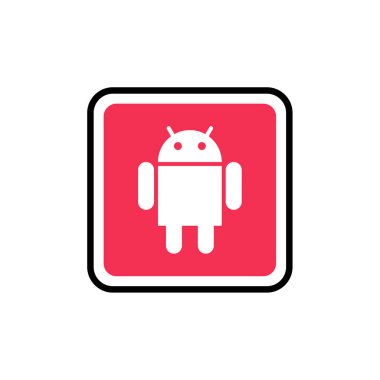 android sosyal medya çevrimiçi simge vektör illüstrasyonu