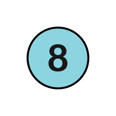 Sekiz numara, vektör illüstrasyonu