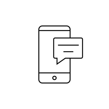 İleti simgesi vektör illüstrasyon tasarımlı akıllı telefon