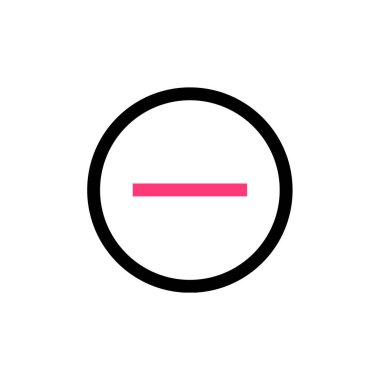 vektör çizimi, negatif elementin simgesi 