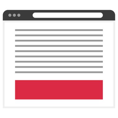 kullanıcı arayüzü tasarımı. Web simgesi basit illüstrasyon 