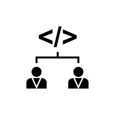 Web Geliştirme basit simgesi, vektör illüstrasyonu