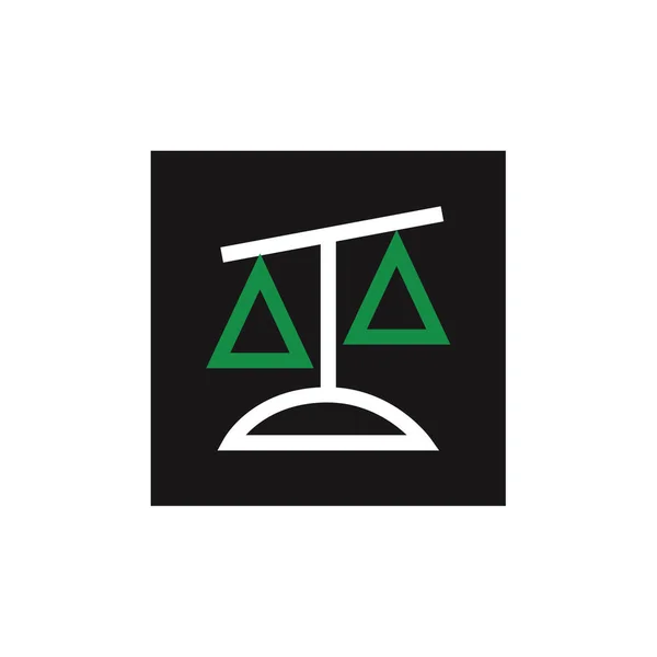 Recht Justitie Logo Ontwerp Vector — Stockvector
