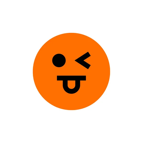 Icono Plano Emoji Ilustración Vectorial — Archivo Imágenes Vectoriales