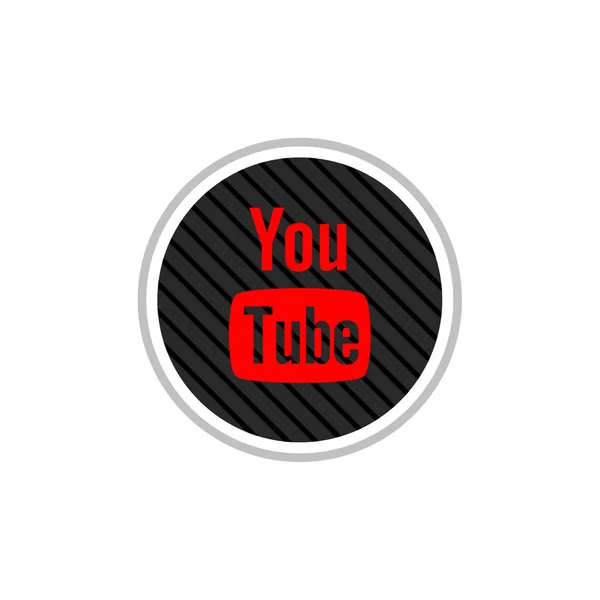 Redes Sociales Línea Youtube — Vector de stock