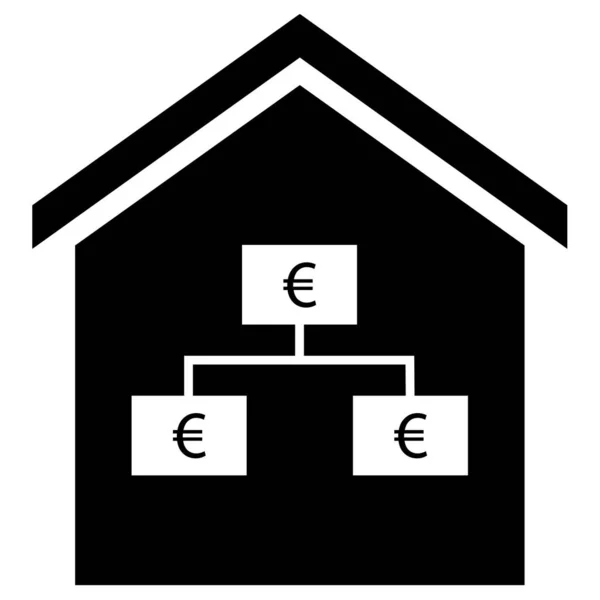 Estratégia Euro Sinal Home Equity Imobiliário —  Vetores de Stock