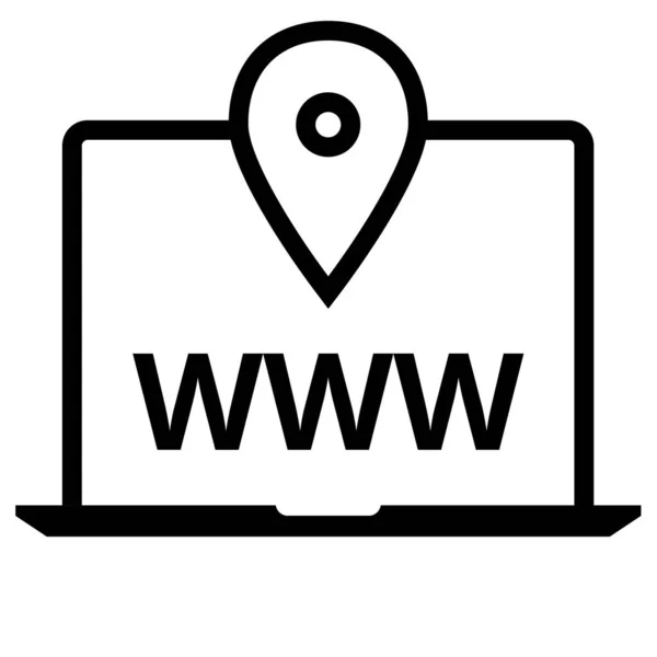 Lokalizacja Ikona Web Prosta Ilustracja — Wektor stockowy