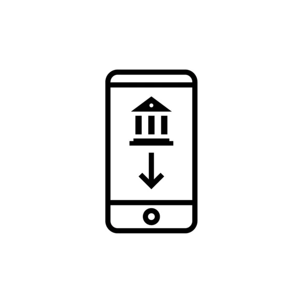 Ikona Online Bankovního Znamení Vektorová Ilustrace — Stockový vektor