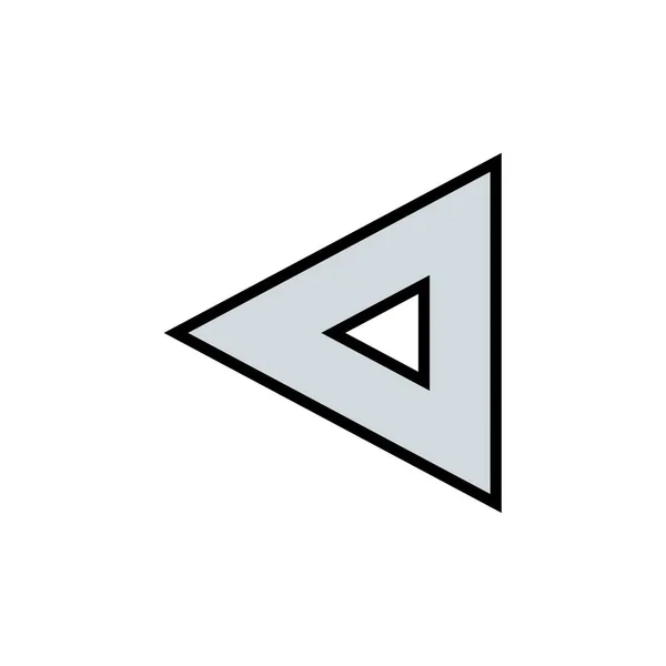 Botón Flecha Diseño Icono Estilo Plano — Archivo Imágenes Vectoriales
