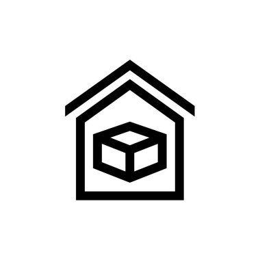 Loca evini eve taşıyorum. Web simgesi basit illüstrasyon