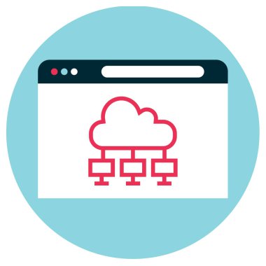 İnternet sitesi. Web simgesi basit illüstrasyon 