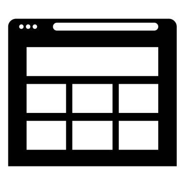 Web tarayıcı simgesi. Düz dizayn. Vektör illüstrasyonu. 