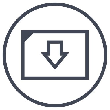 Basit ok simgesi vektör illüstrasyonu