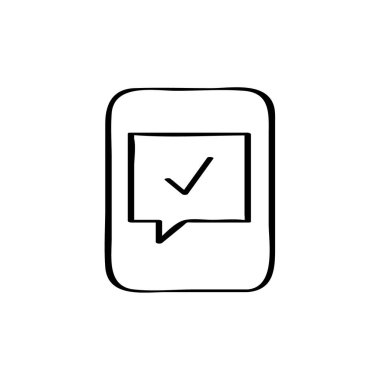 SMS ve Metin Mesajlaşması ikon vektör illüstrasyonu