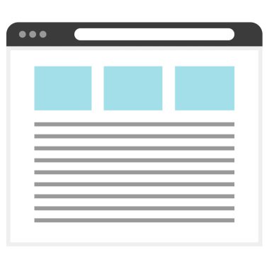 Kablo çerçevesi. Web simgesi basit illüstrasyon