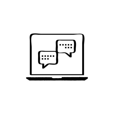 SMS ve Metin Mesajlaşması ikon vektör illüstrasyonu