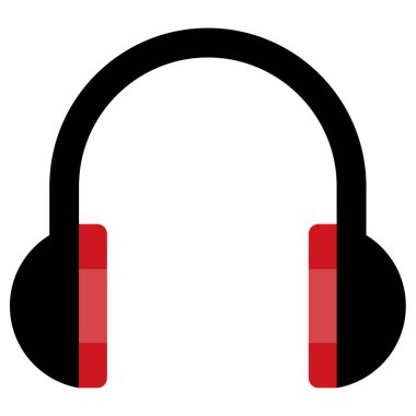 Kulaklıklar. Web simgesi vektör illüstrasyonu