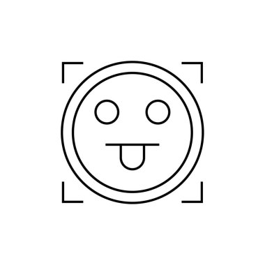 emoji düz simgesi, vektör illüstrasyonu 