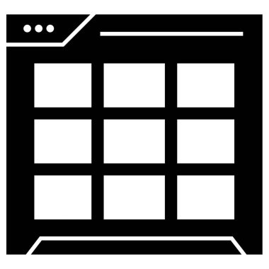 İnternet sitesi. Web simgesi basit illüstrasyon 